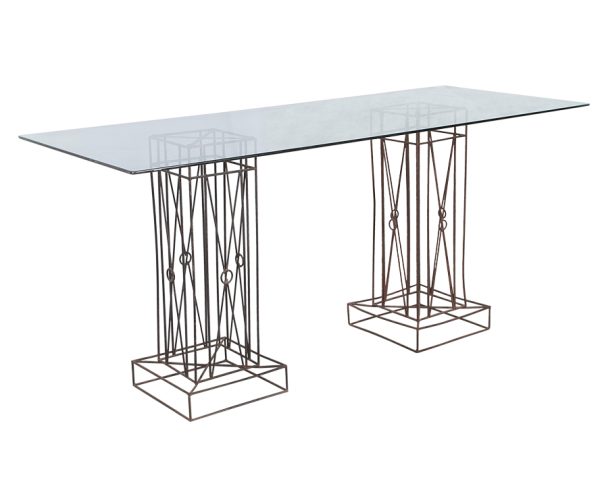 Mesa Pranchão Vidro Escuro