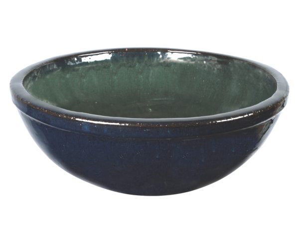 Saladeira Azul/Verde G 42x15 Cerâmica
