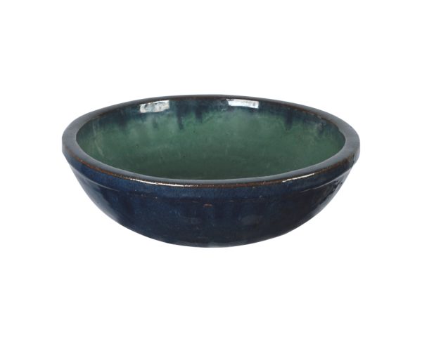 Saladeira Azul/Verde P 32x10 Cerâmica