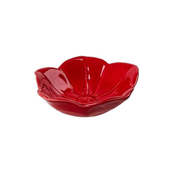 Mini Bowl Flor Vermelho 10 Cm Louça