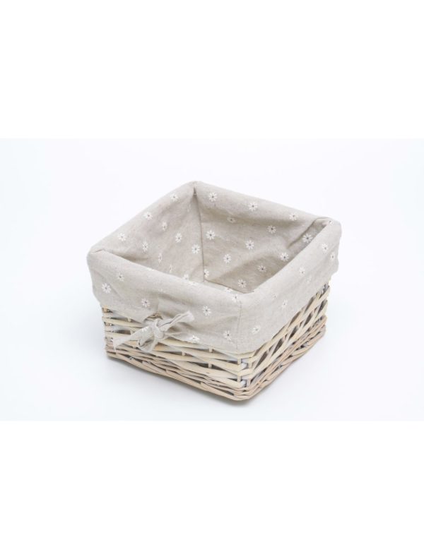 Cesta Pão Quad. Tecido Vime
