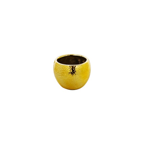 Suporte Martelado Dourado 14 X12,5 H Ceramica