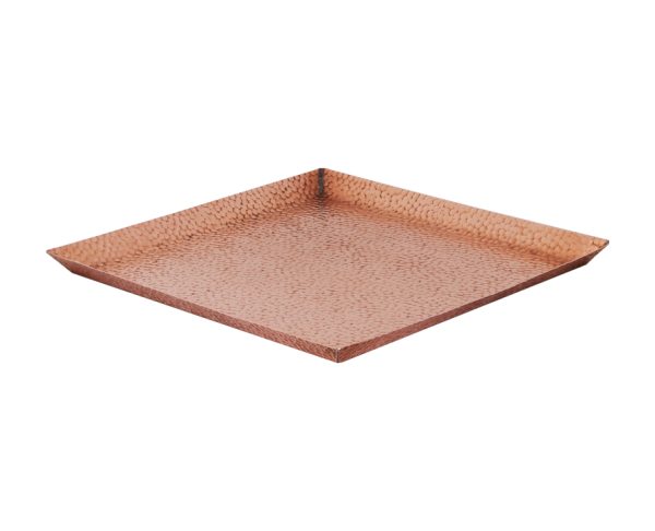 Bandeja Quadrada 33x2 H Cobre Martelada