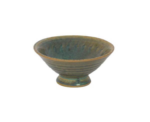 Bowl 12,5cm Azul Mesclado Com Pé Cerâmica