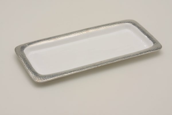 Travessa Retangular 19x40cm Borda Machetada Louça