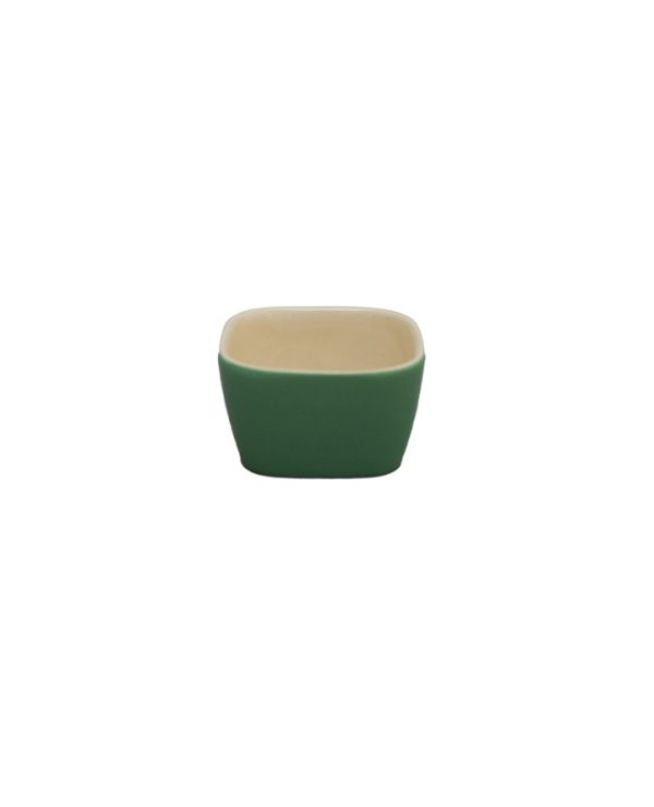 Mini Tigelinha Quadrada Verde 6cm Cerâmica