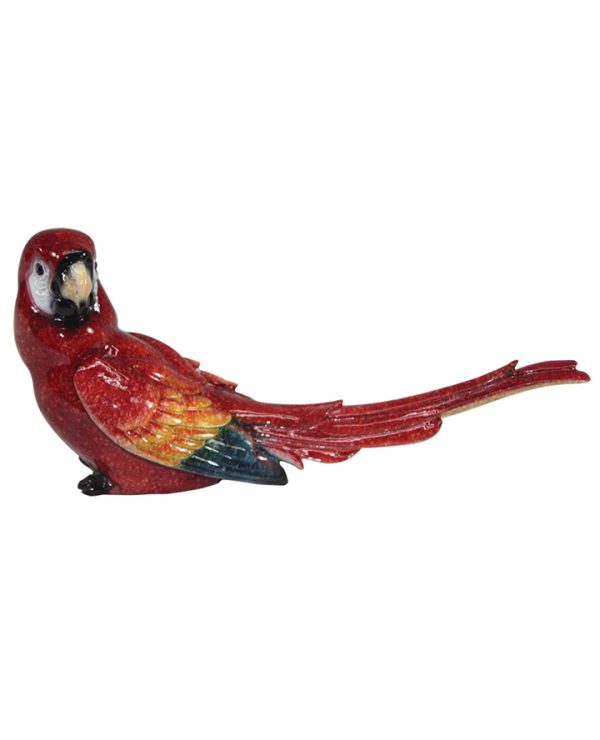 Pássaro Arara Vermelha 31x10x15cm