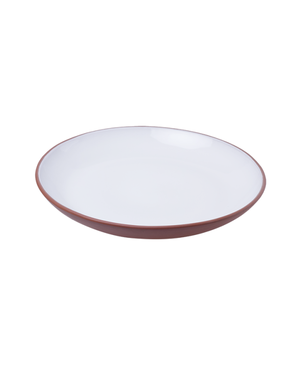 Saladeira Redonda Branca 45x6cm Cerâmica