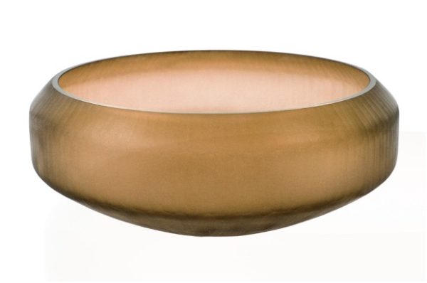 Centro Mesa Ambar Fosco 27,5 Vidro