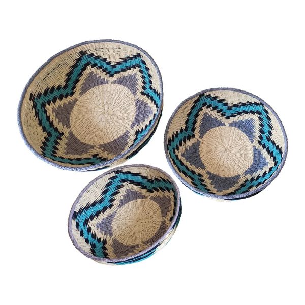 Cesta Red. Azul/Bege 46 X12 H Fibra