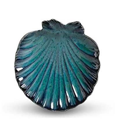 Salva Concha  Azul Safira  18 X18 Cerâmica