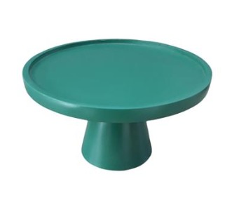 Prato Bolo Candy Verde Folha 23 X13,5 H Madeira