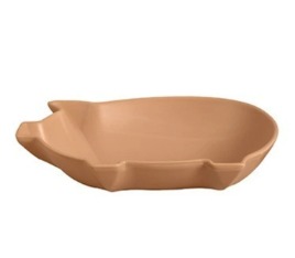 Trav. Pig Marrom Matte M 30 X19,5 Cm Cerâmica
