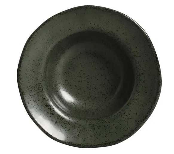 Prato Risoto 19 Cm Verde Folha Cerâmica