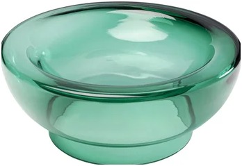 Centro Mesa Bolha Verde Esmeralda 26 X10 H Vidro