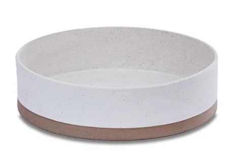 Salad. Red. 26 X8 H Branco Borda Cerâmica