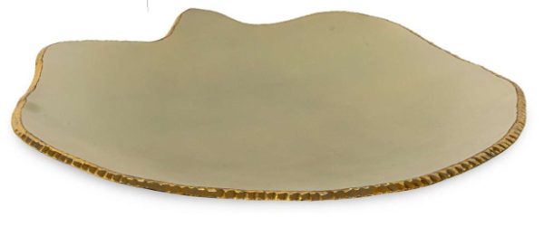 Trav. Cetim Escura Orgânico 60 X6 H Vidro Borda Ouro