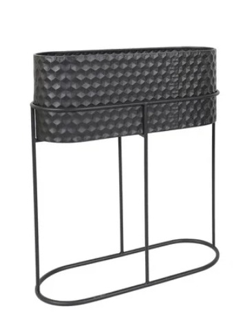 Champanheira Oval 47 X17 X61 H Preta Metal