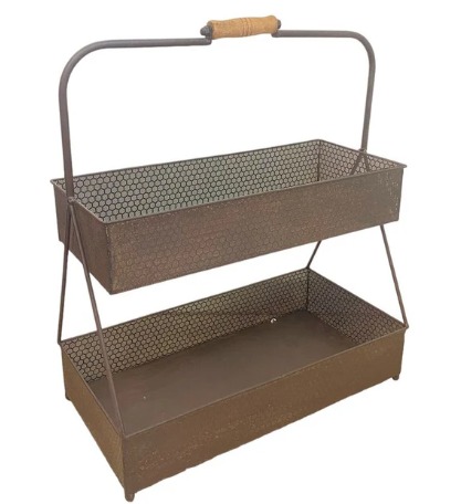 Suporte 2 Andares Caixa 40 X46 H Marrom Ferro