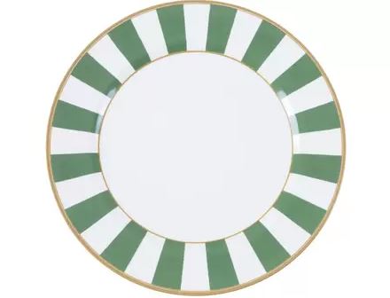 Prato Sobremesa Listrado Verde